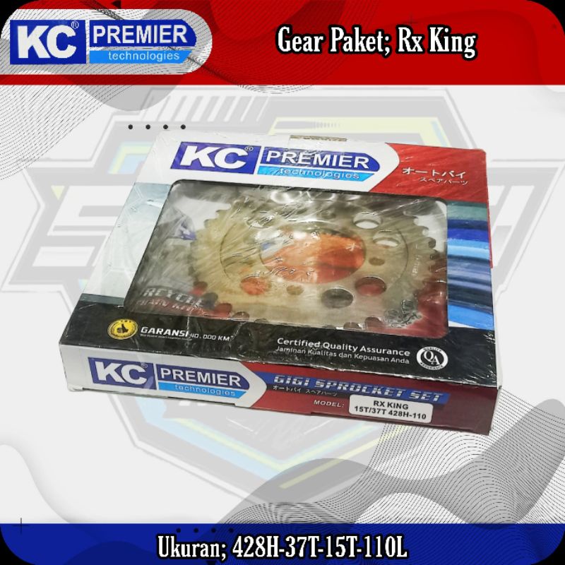 KCP GEAR PAKET RXK (428H-37T-15T-110L) / KC PREMIER GIR SET RXK 428H-37T-15T-110L