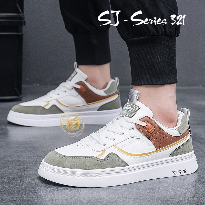 [OOS] Sepatu Sneakers Pria Casual Buat Kuliah atau Nongkrong Kualitas Import Premium -321