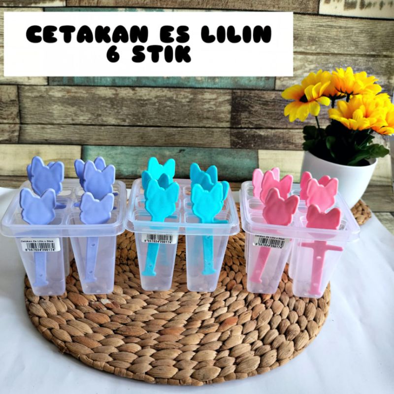CETAKAN ES LILIN JELLY ES CREAM ISI 6 KARAKTER