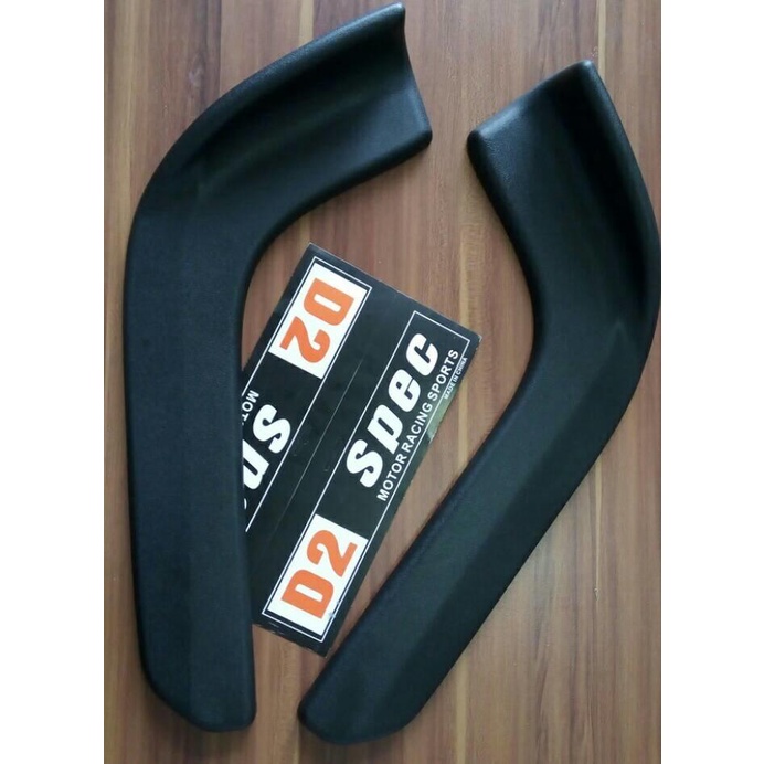 Winglet Bumper Hitam Doff Plastik Tebal