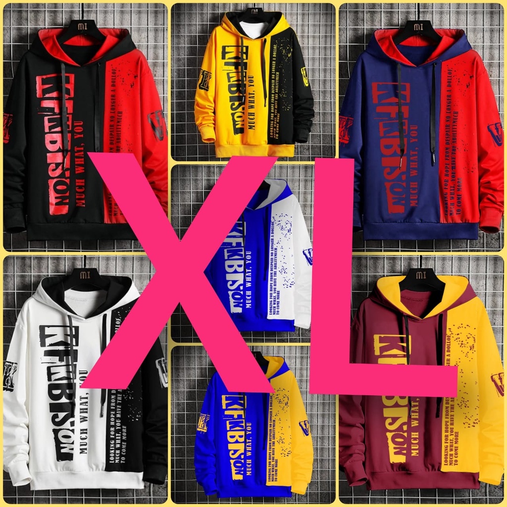 JOSJOLI_STORE/Sweater Hoodie Kfkbison/Atasan Pria Dewasa Lengan Panjang/L XL