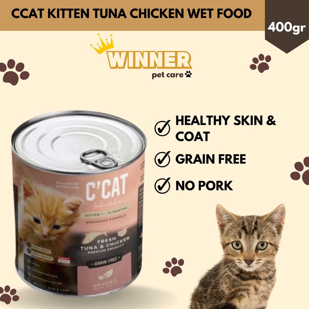 CCAT Kitten Tuna Chicken Cat Wet Food 400gr