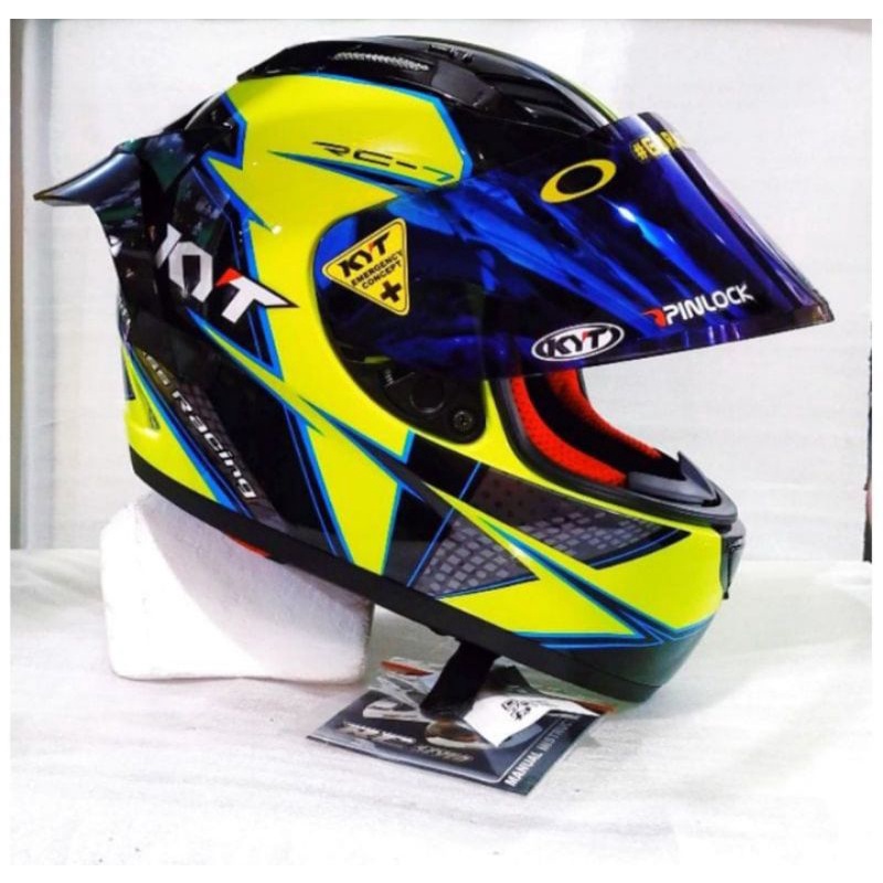 HELM KYT RC7 #16 YRLLOW PAKET GANTENG