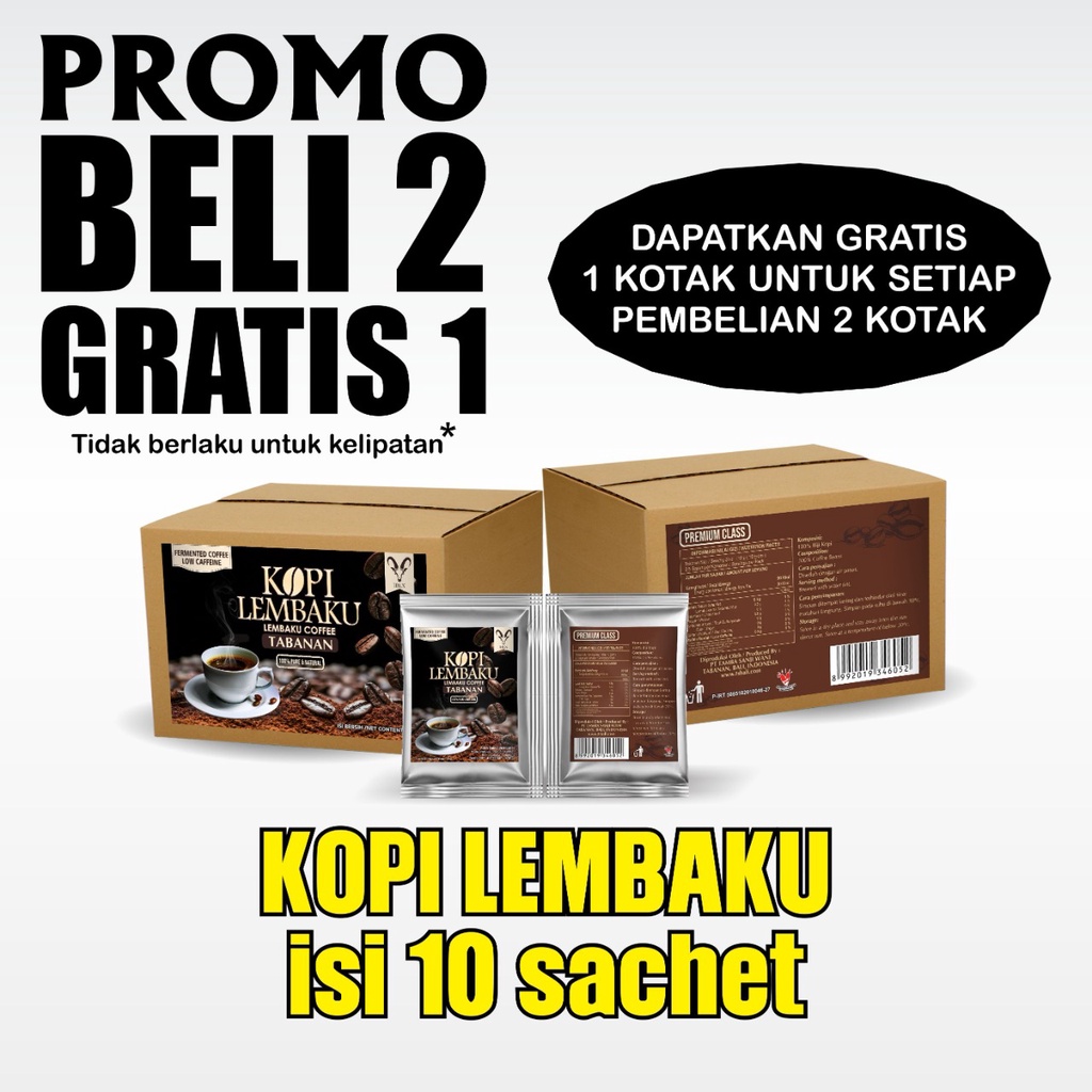 

BUY 2 GET 1 FREE !!! IBEX Kopi Lembaku Sachet Fermented Coffee Low Caffeine 25gr x 10 Sachet