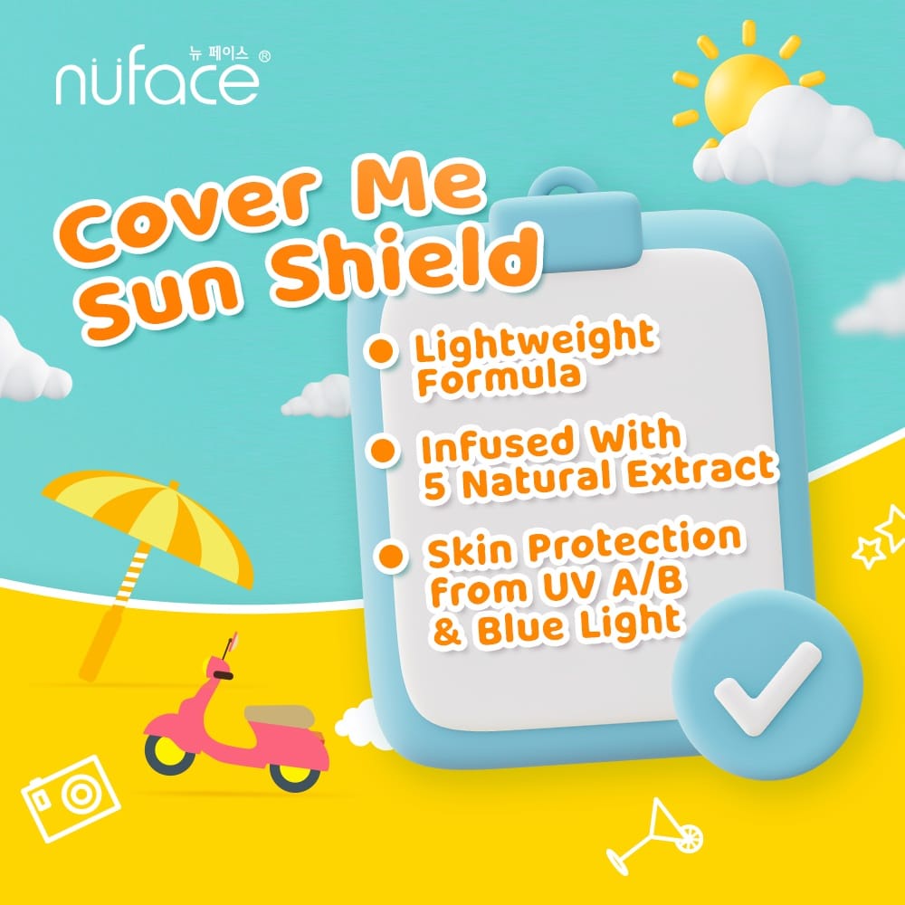 `ღ´ PHINKL `ღ´Nuface Sun Prtc Cover Me Shiled UV sunscreen UVA UVB anti matahari nu face