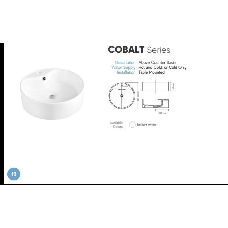 Trilliunware Wastafel Cobalt Series