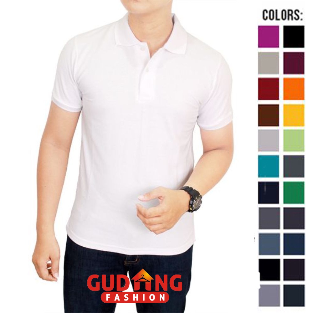 Kaos Pria Lengan Pendek Polos Kerah Polo - PLS (COMB)