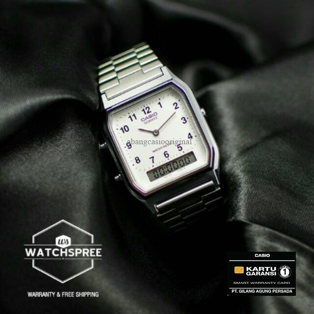 JAM TANGAN Casio AQ - 230A - 7B AQ 230 AQ-230 AQ-230A ORIGINAL RESMI
