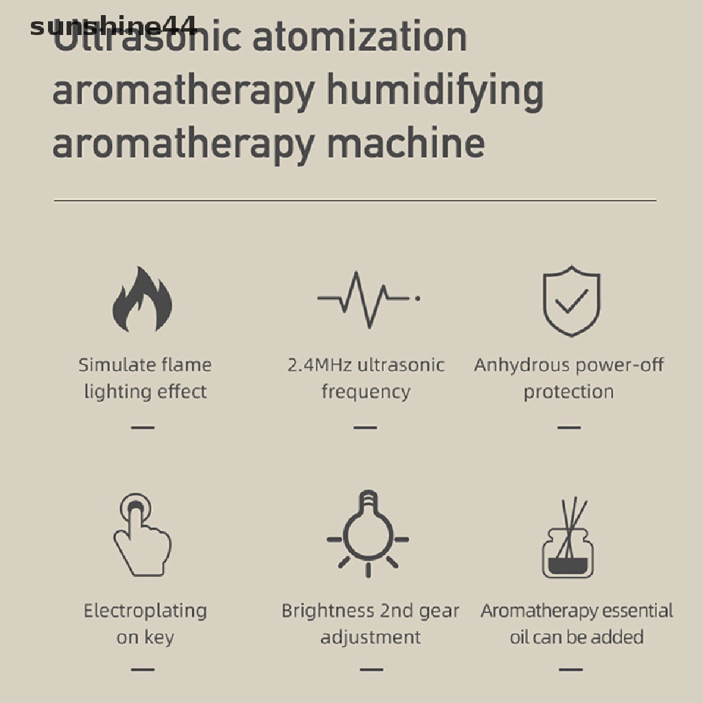 Sunshine Air Humidifier / Aromatik Ultrasonik Dengan Essence Api Untuk Rumah