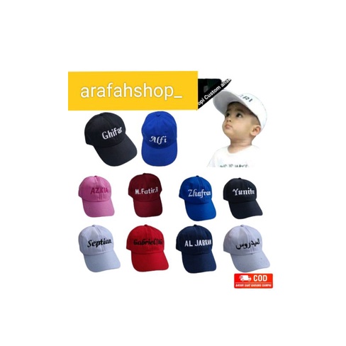 TOPI NAMA BISA BEBAS REKUES/ TOPI BASEBALL NAMA SENDIRI