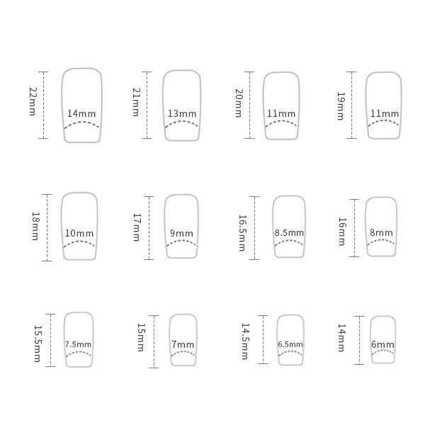 Z481 24pcs / Kotak Kuku Palsu Dengan Dekorasi Berlian Imitasi