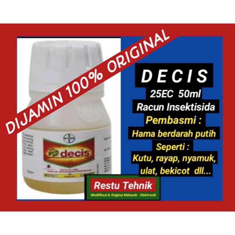 decis 50ml Insektisida, pembasmi Kutu, nyamuk, ulat, bekicot dll.