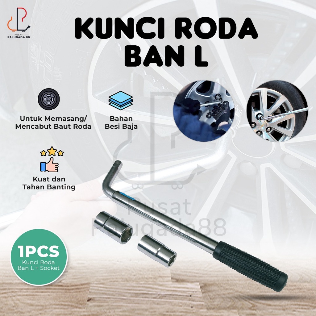 Kunci Roda Ban Tarik Socket bolak balik L 19 x 21 mm Bisa Panjang Pendek Telescopic Wheel Nut