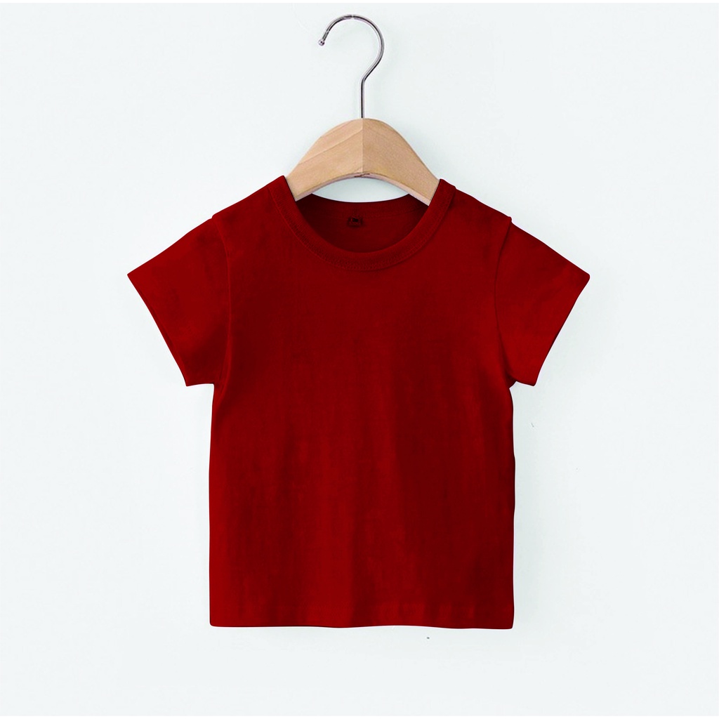 Kaos polos anak unisex /Kaos oblong anak lengan pendek unt 2-10 thn