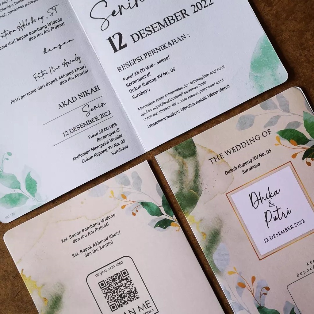 

UNDANGAN PERNIKAHAN MURAH ELEGAN HC 173