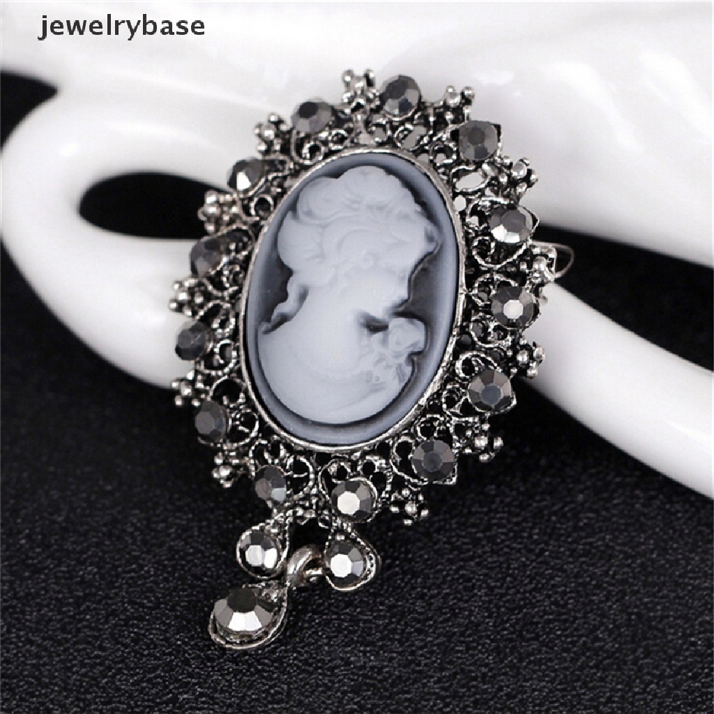 Bros Pin Liontin Kristal Cameo Gaya Victoria Vintage Untuk Wanita