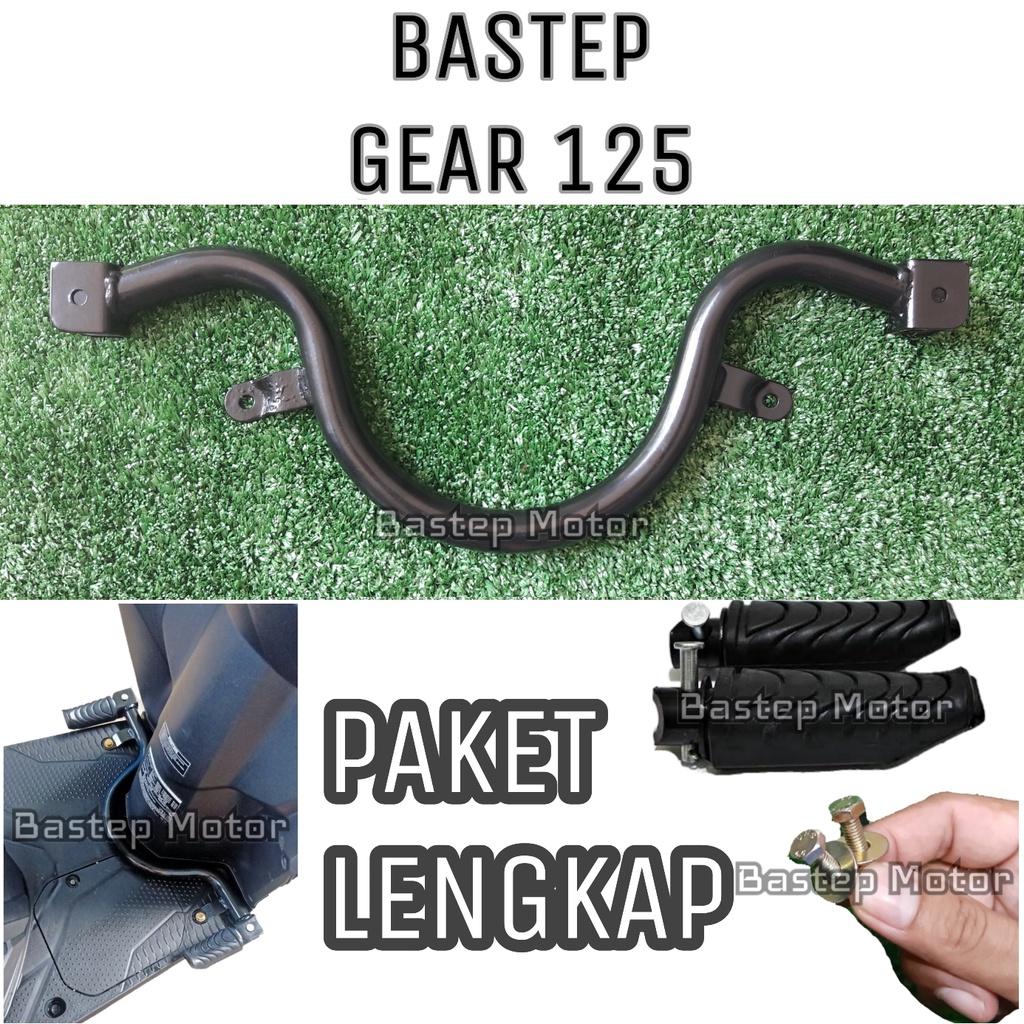 BASTEP DEPAN FOOTSTEP PIJAKAN KAKI YAMAHA GEAR 125 PNP TINGGAL PASANG BONUS BAUT