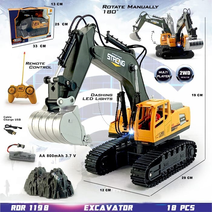 PROMO RDR1044 RDR1198 RC Excavator Mobil Keruk Beko Mainan Anak Mobilan Remote Control RADAR