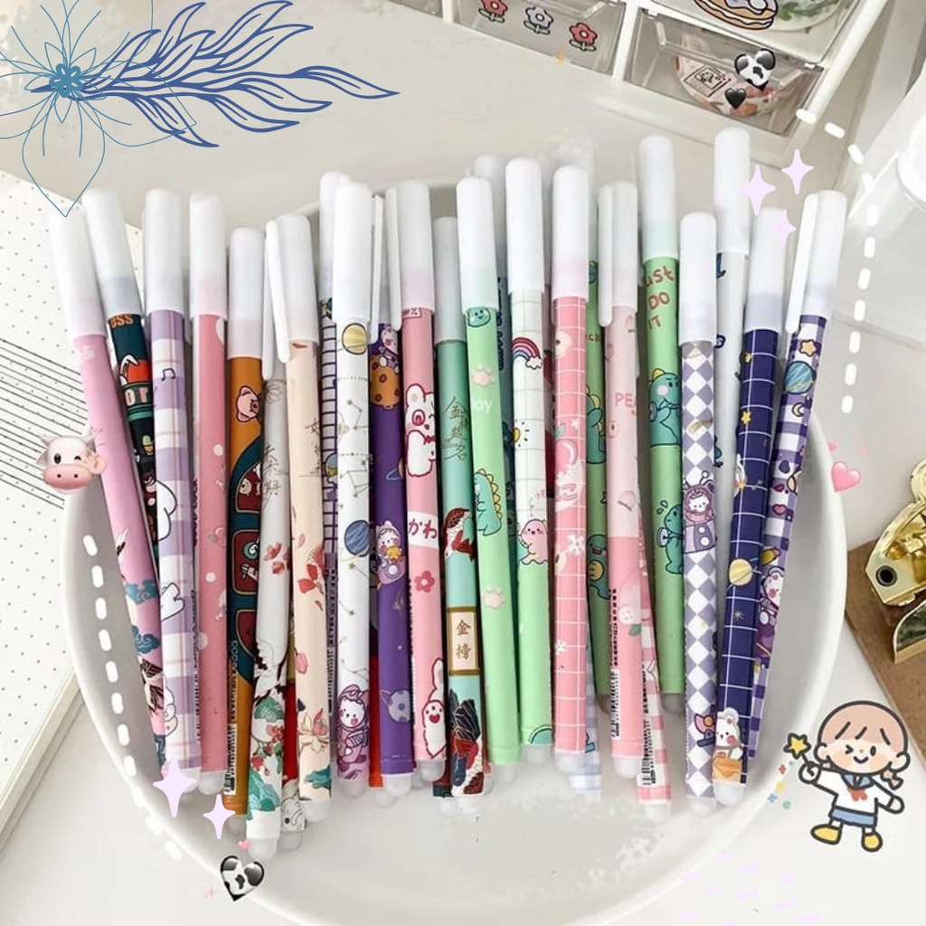 Mikusoo Bolpoin Pulpen Gel Tinta Bisa Dihapus Aesthetic Gel Erasable Pen