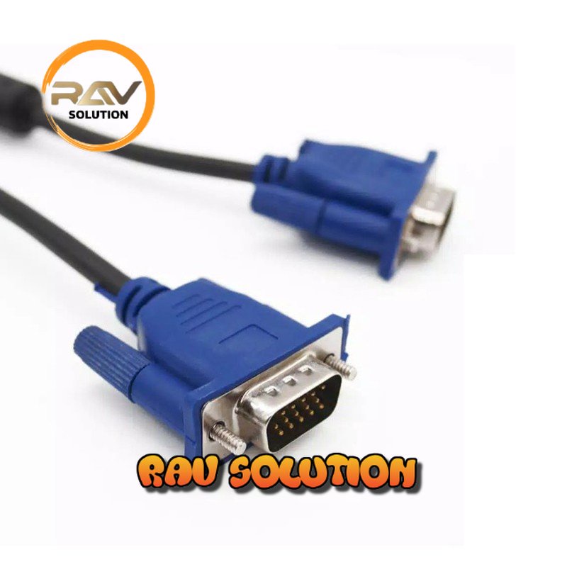 KABEL VGA 1.5M Terbagus Biru /VGA kable / vga to vga male  - RAV SOLUTION