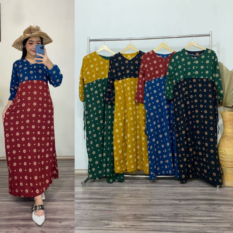 GAMIS MOTIF BUNGA KOMBINASI KEKINIAN & TERLARIS