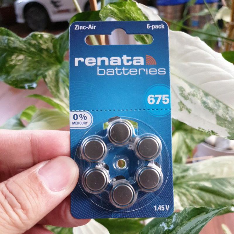 Baterai RENATA (47) 675 PR44 PR 44 44  original Alat bantu pendengaran for hearing aid  harga 6 pcs made in germany