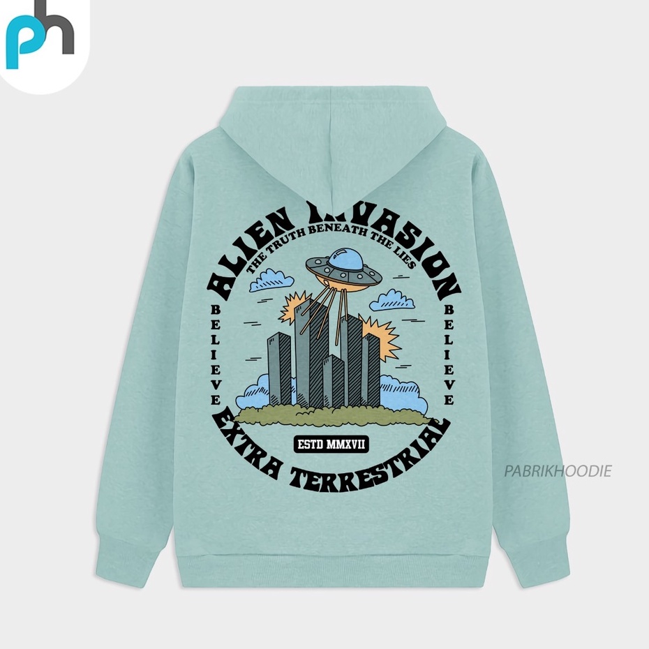 PABRIKHOODIE - HOODIE JUMPER INVASION M -XXL (SABLON)  {PRIA &amp; WANITA)