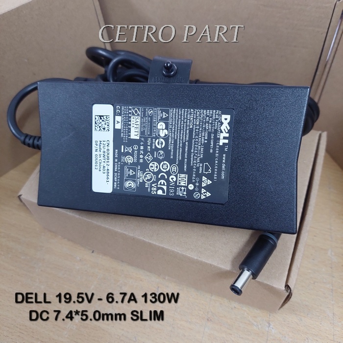 ADAPTOR CHARGER DELL G3 G5 G7 (130W) 19.5V 6.7A JARUM SLIM