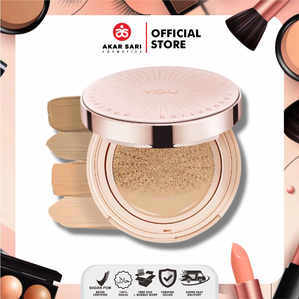 YOU NOUTRIWEAR+ FLAWLESS CUSHION FOUNDATION  | REFILL - Tahan Lama 16 Jam