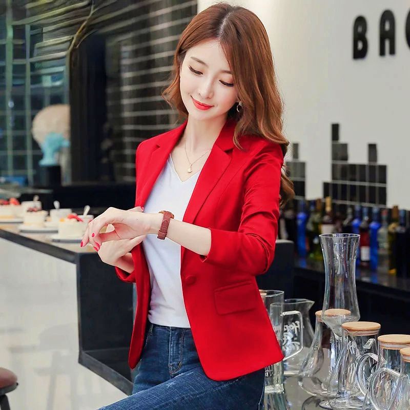 blazer wanita merah / Blazer kantor merah cabe