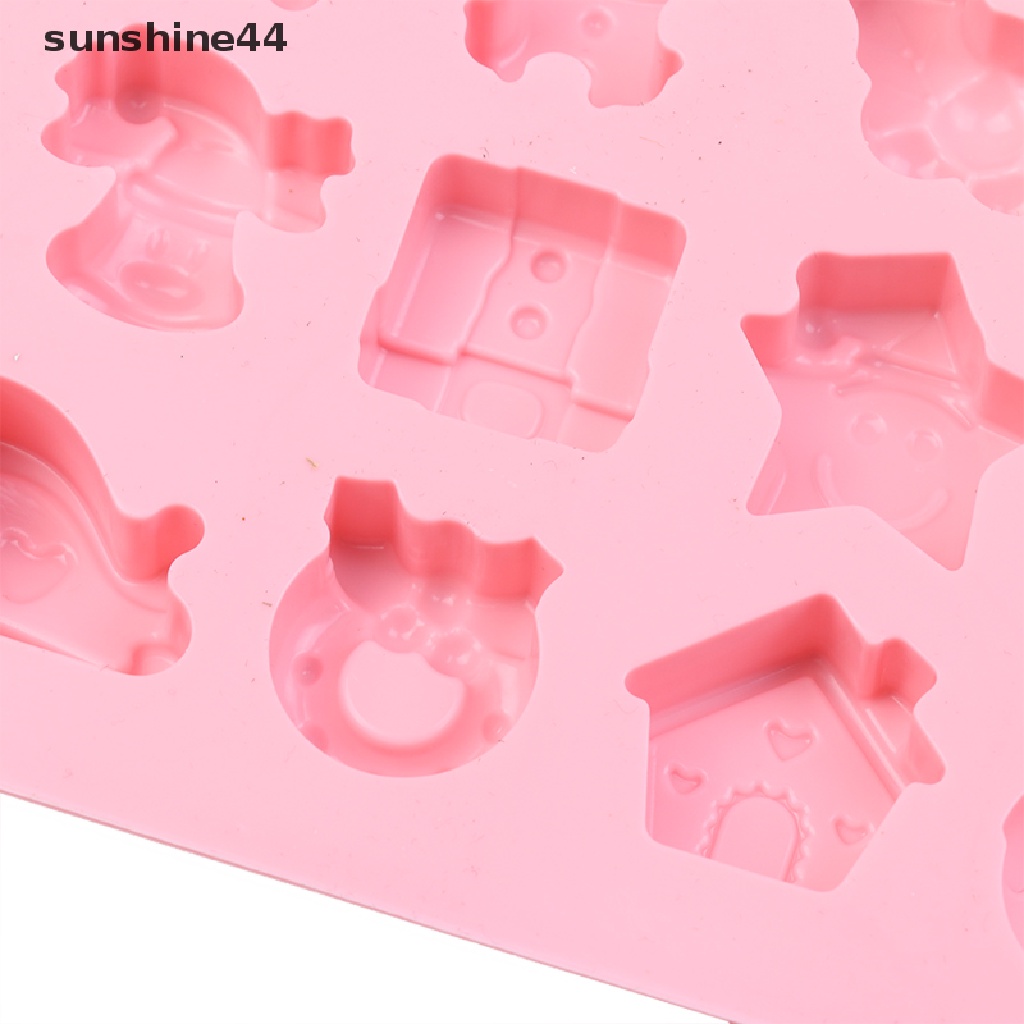 Sunshine 1Pc Cetakan Kue Diy 25 Lubang Bahan Silikon Anti Lengket