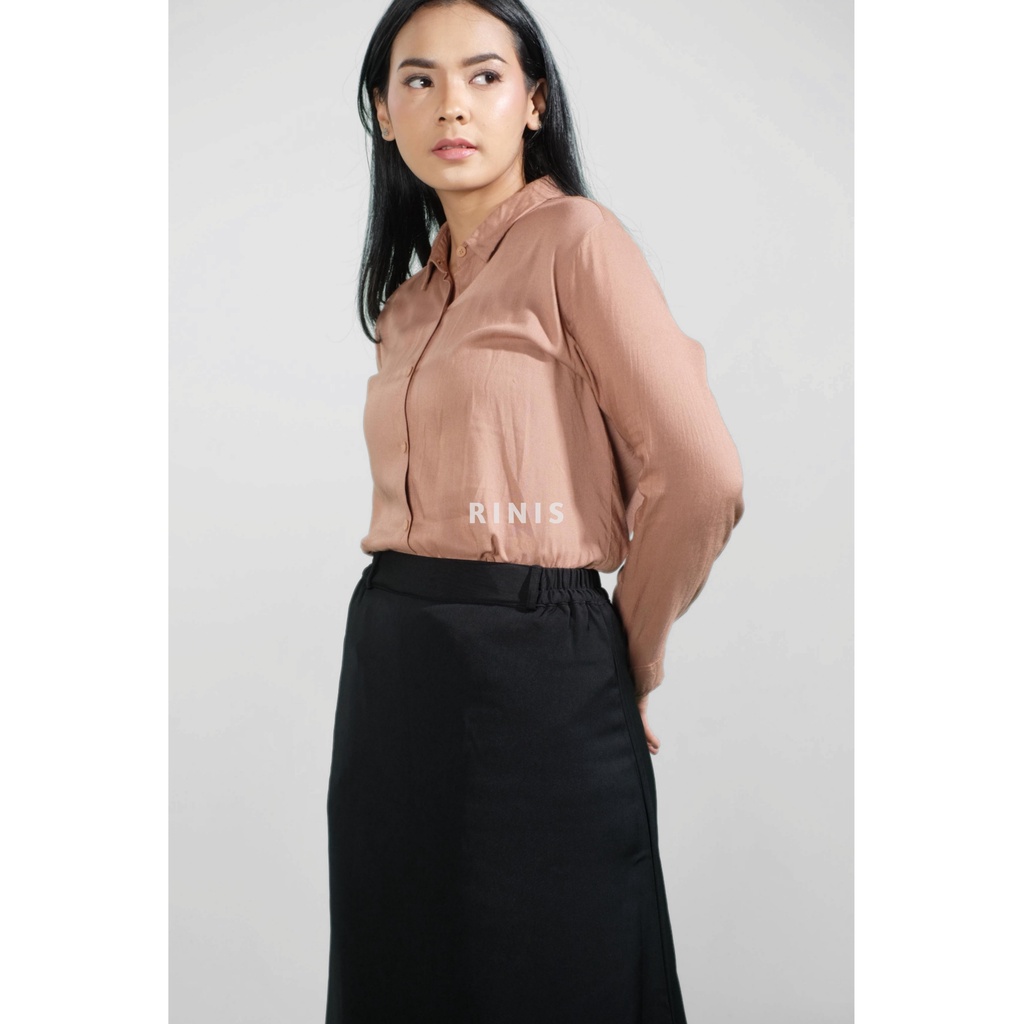 RINIS - [BIG SIZE] Rok Kerja A Line Maxi Size S - L10 Premium Quality