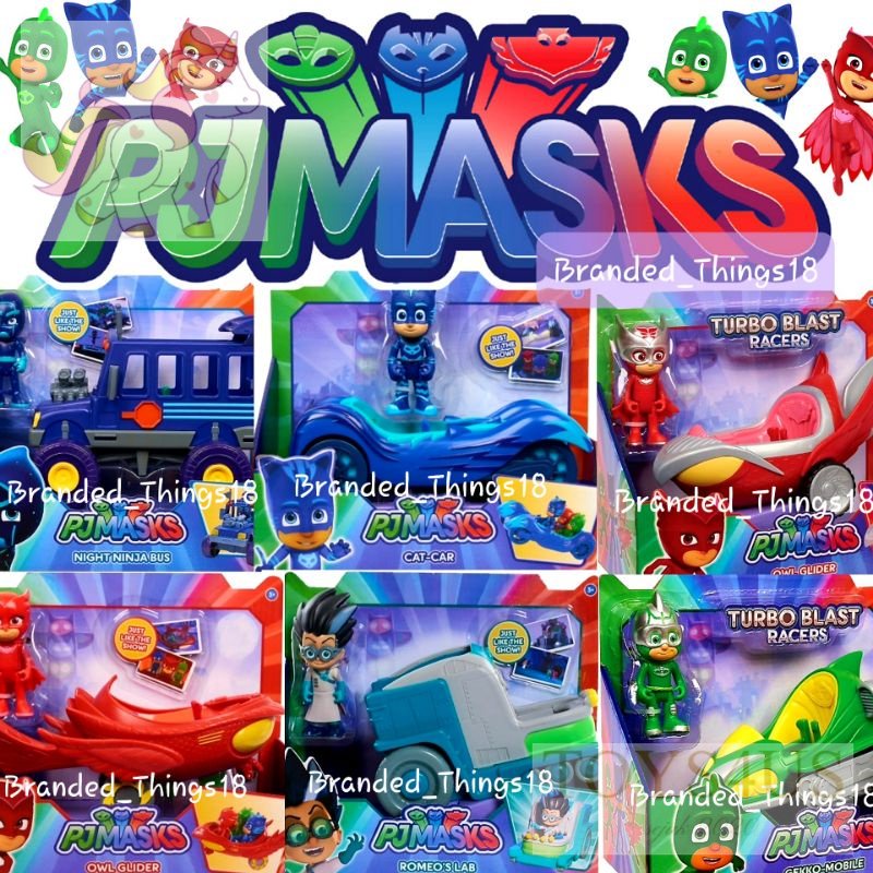 Toys4Us - PjMasks Ship Car Turbo Hero Blast Pj Masks Car Vehicle PjTransporter Hatch Ramp Mini CatCa