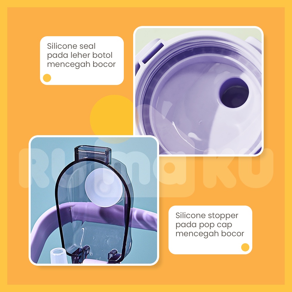 Rumaku Botol Minum Pelangi Gradasi 2 Liter Motivation Gratis Stiker 2000 mL Premium Quality