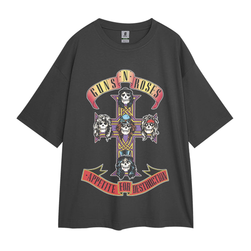 kaos band guns N roses vintage style oversize