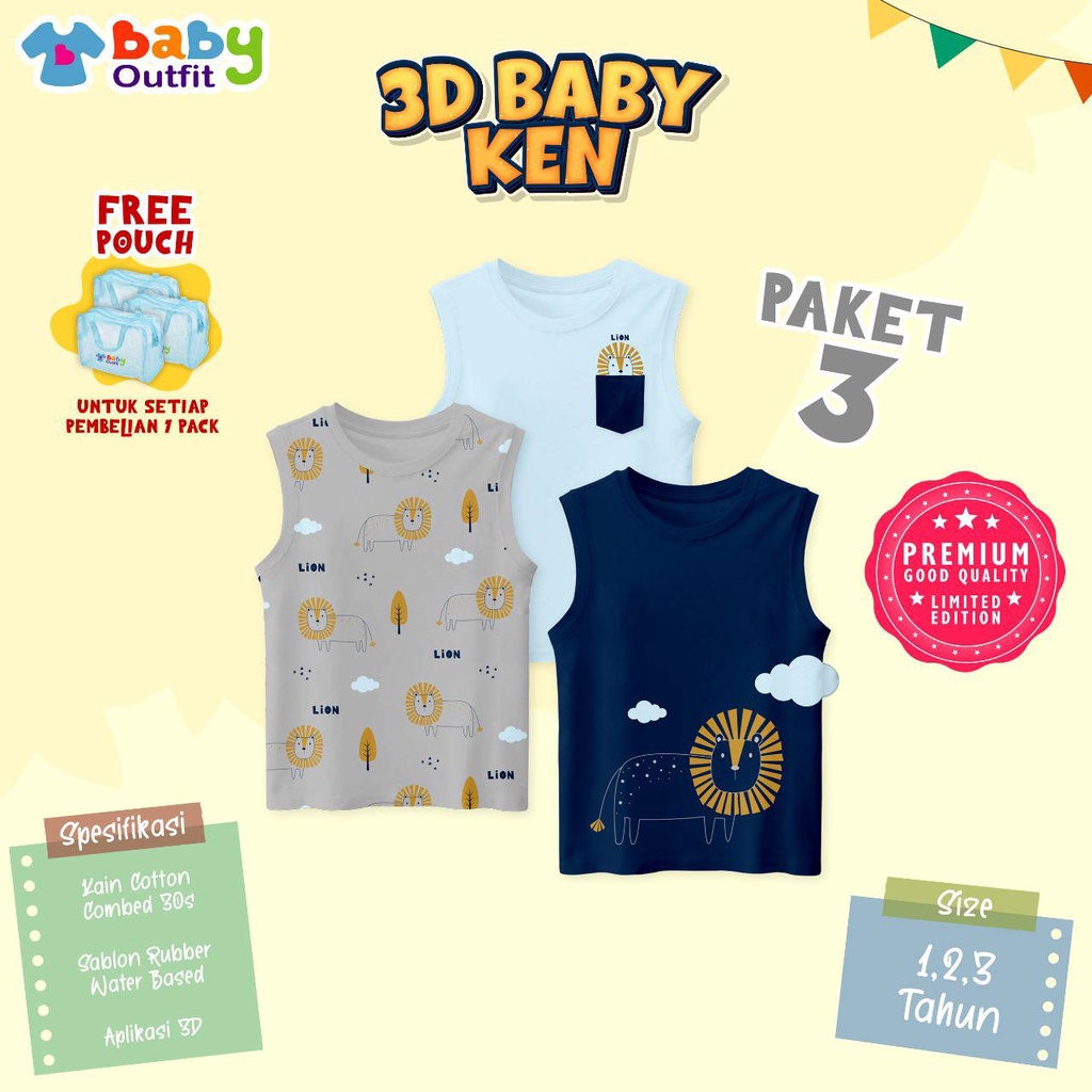 3D Baby Ken 3in1 Baby Outfit