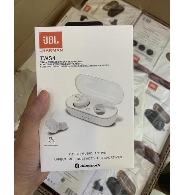 Headset Wireless Bluetooth 5.0 Earphones TWS 4 TWS-4 TWS4 - Putih