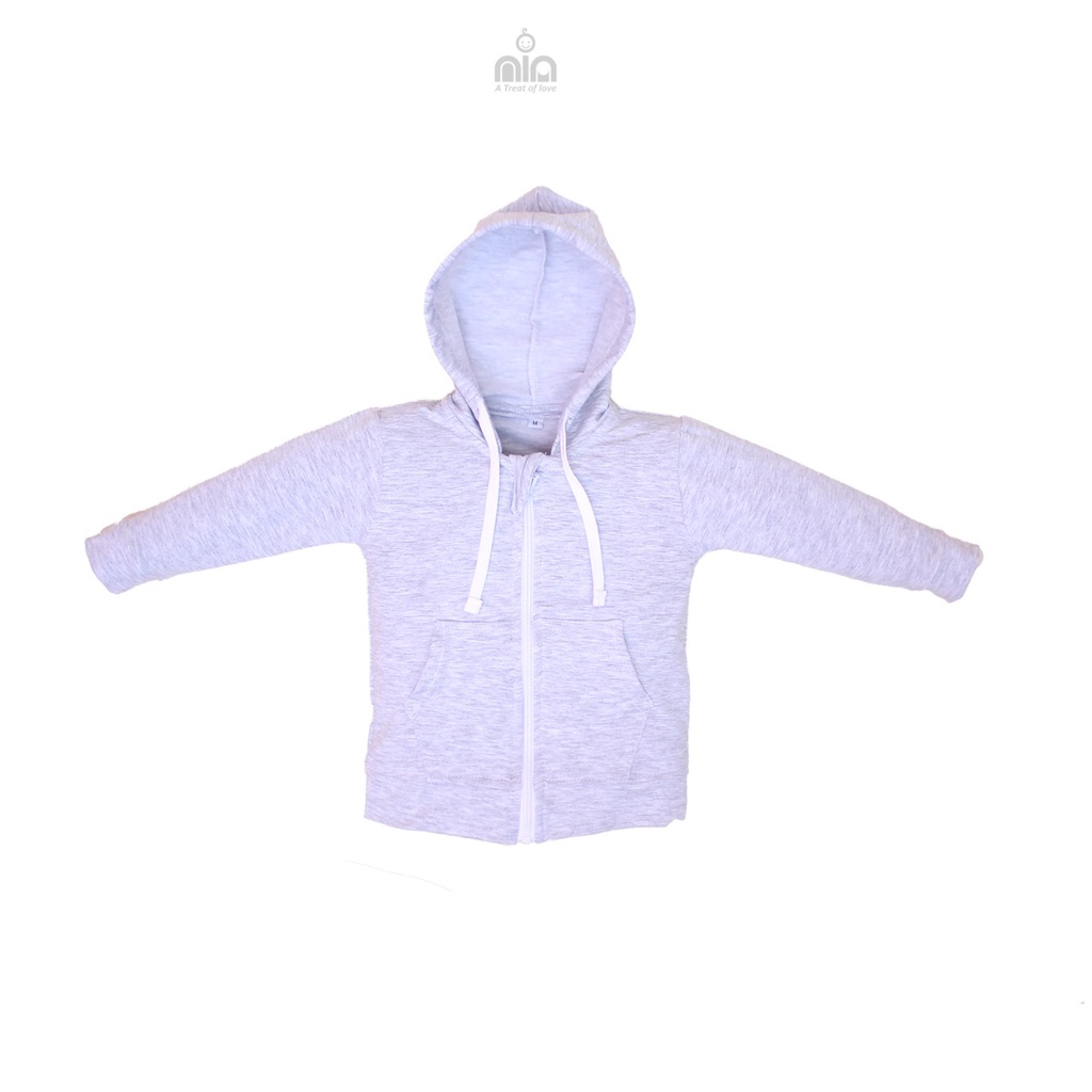 Jaket Bayi Hoodie Unisex Jaket Hoodie Lucu Polos - Nia Lembut