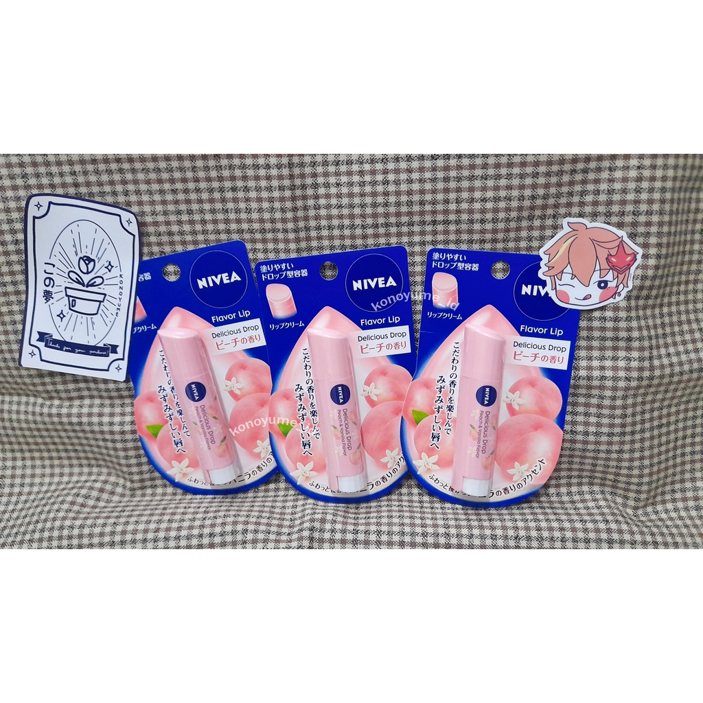 Jual (READY STOCK, ORI JEPANG) NIVEA Lip Cream Delicious Drop Peach