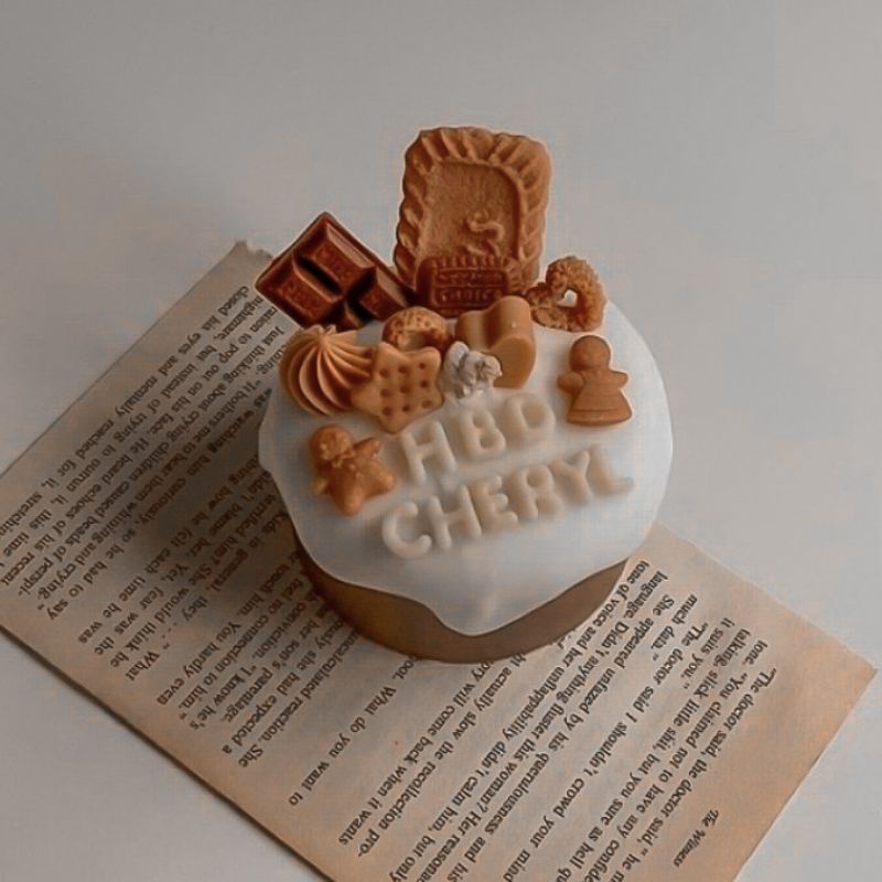 Small Cake Scanted Candle Custom Hampers Gift Lilin Aromaterapi | Cake Birthday Candle | Scanted Can