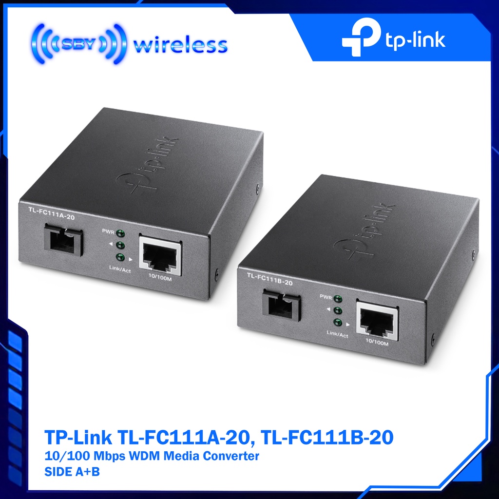 TPLINK TL-FC111 A B  Media Converter FO to LAN 10-100Mbps AB - Sepasang TP Link