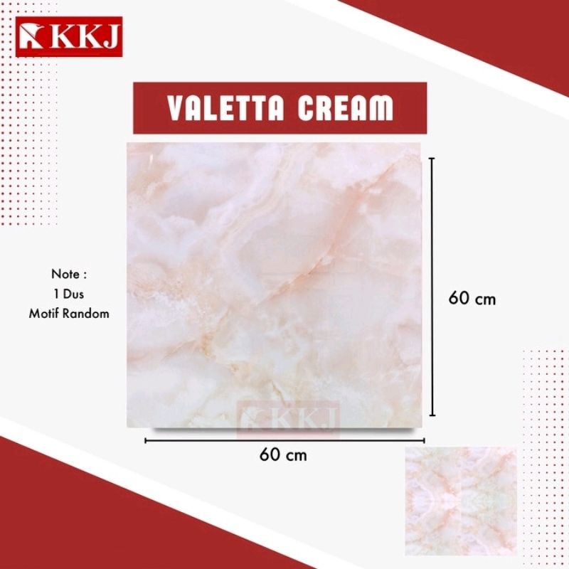 GRANIT LANTAI VALETTA CREAM 40 X 40 KUALITAS 1 GRADE A