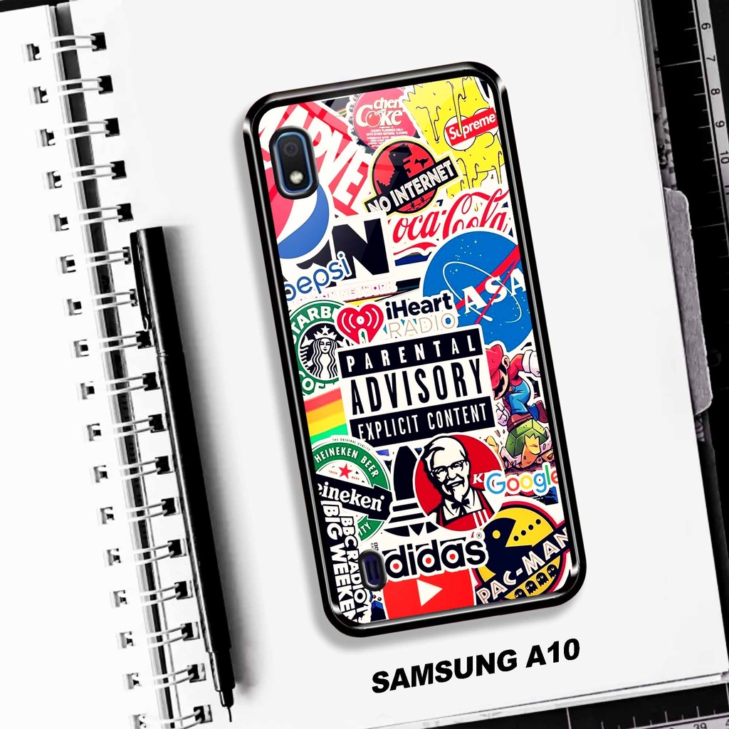 Case Samsung A10 - Case Kaca Samsung A10 - MOTIF AEST STIKER - [ UC-5 ] - Case Samsung A10 TERBARU -