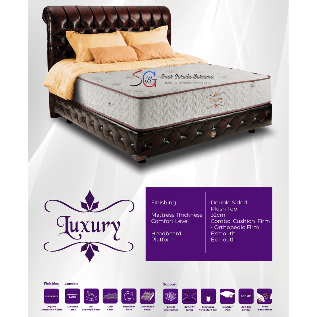 KANGAROO SPRING BED TYPE LUXURY / KASUR TIDUR SPRING BED TINGGI 32 CM