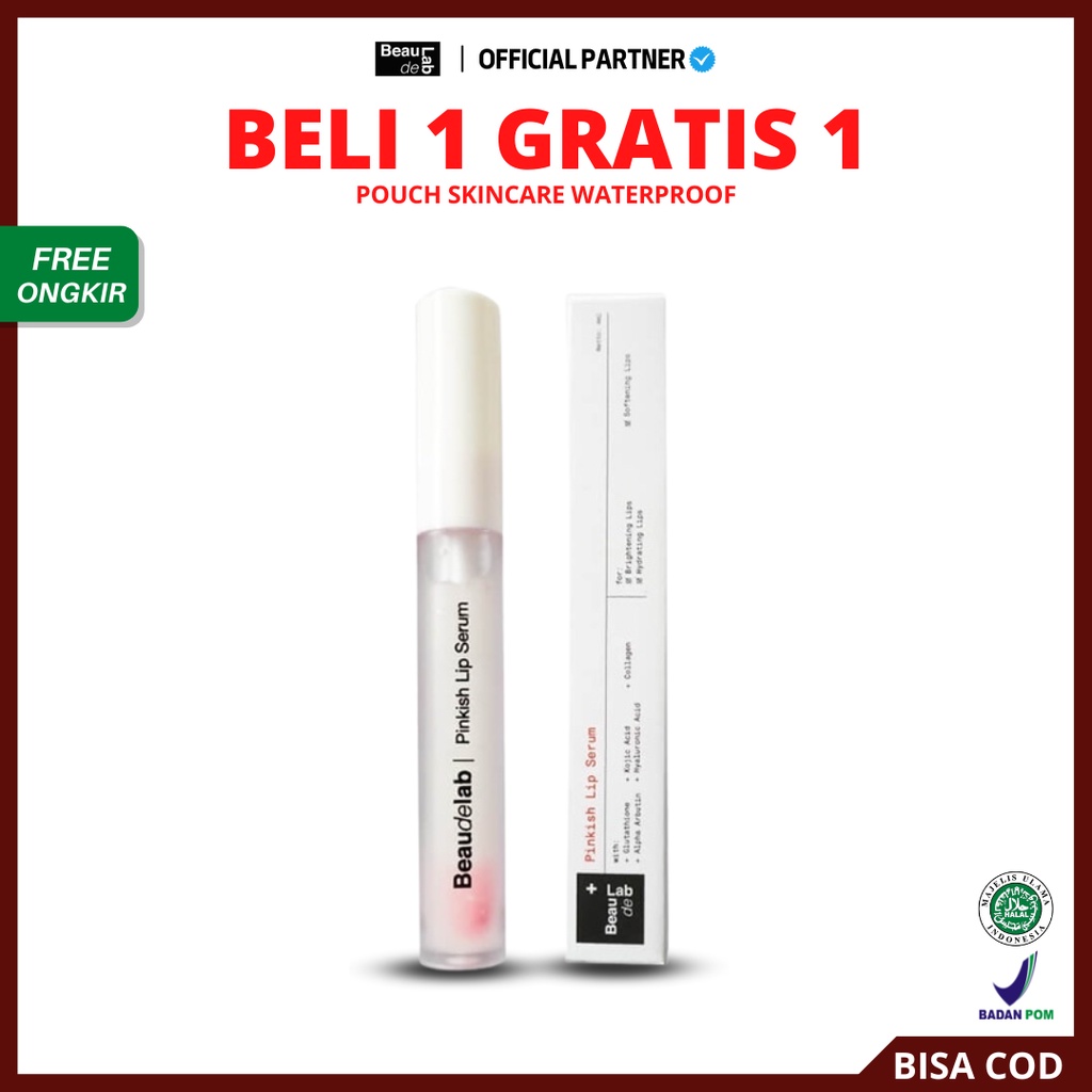 [ Agen Resmi ] Beaudelab 7D Pink Lip Serum I Lipgloss Bening Lip Balm I Serum Bibir Pink Alami Original BPOM