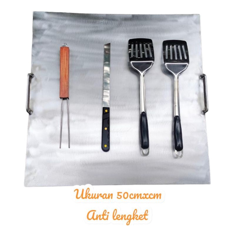 Wajan roti bakar kebab Berger harga satu set