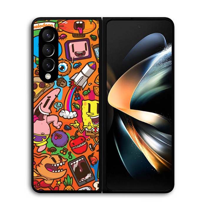 Casing Case Samsung Galaxy Z Fold 4 Patrick Spongbob Doodle FF1488