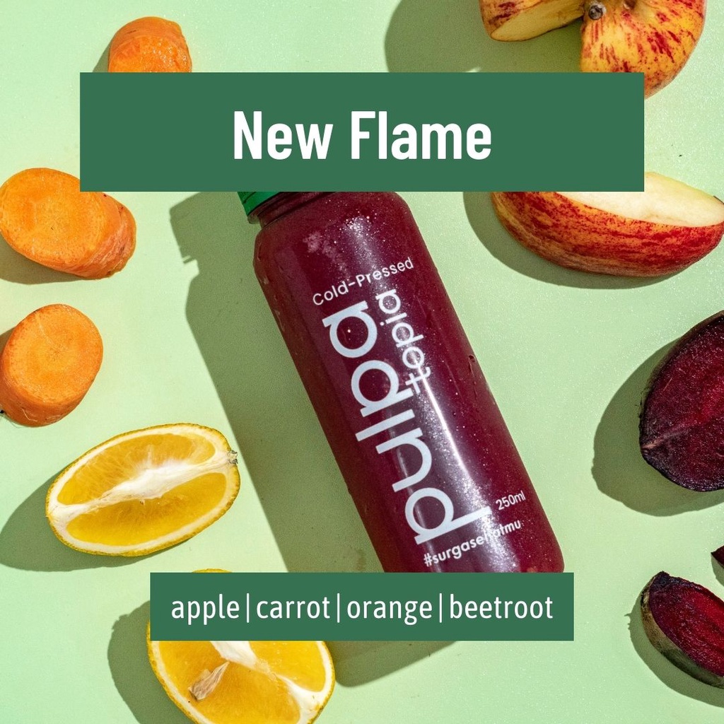 

Cold Pressed Juice New Flame - Jus Sehat Detox Diet Natural Sayur Buah 250ml 500ml 1000ml Pulpatopia