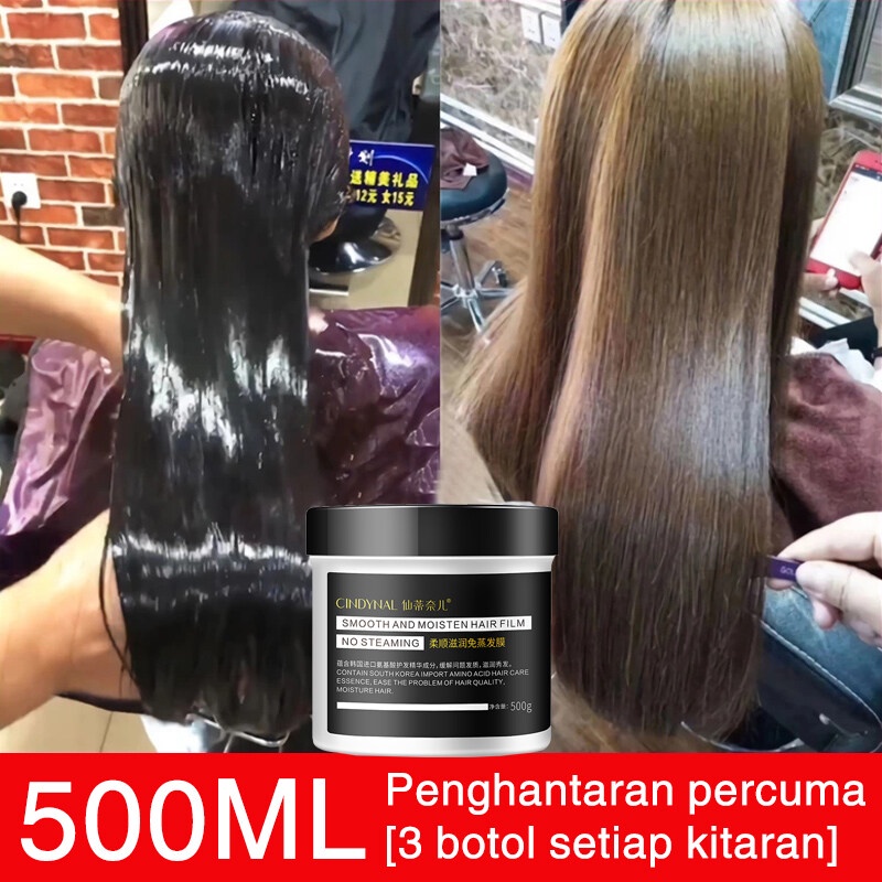 [ Asli 100% ] Hair mask masker rambut keratin Pelurus rambut Tanpa perm rambut Memperbaiki rambut yg bercabang dan kering Jaga rambut lembab dan halus