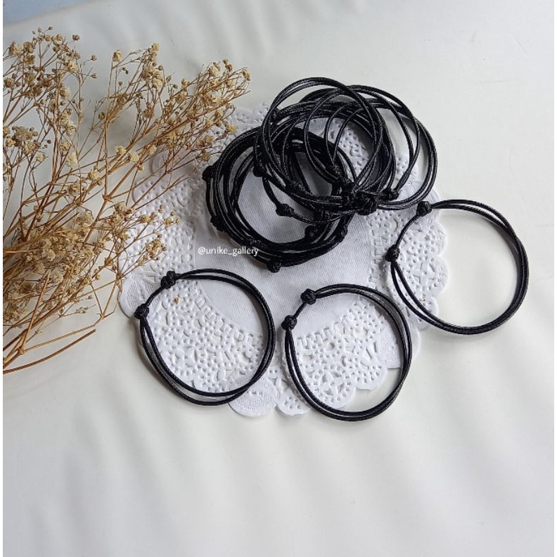 Gelang Tali Simple Unisex Couple Sahabat || Gelang Tali Kulit || Gelang Tali Couple